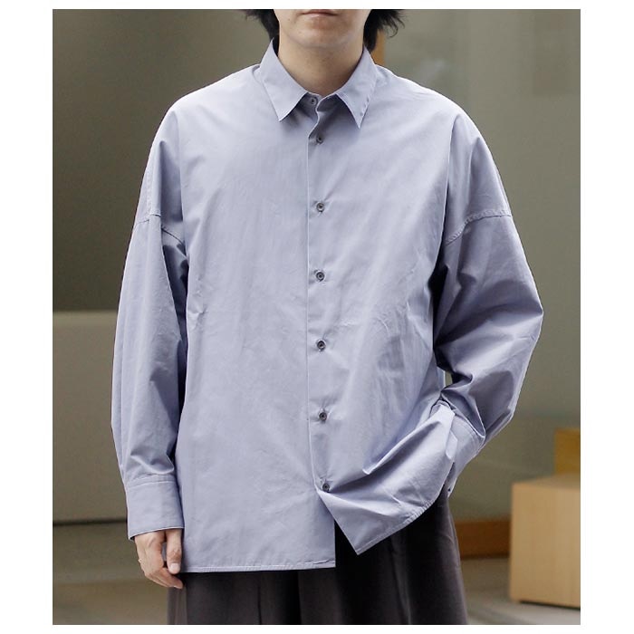ΥΥå NONNOTTE ꥢ إӡ֥  ɥ졼ԥ󥰥  A Clear Heavy Broadcloth Draping Shirt Type A (N-25S-002)