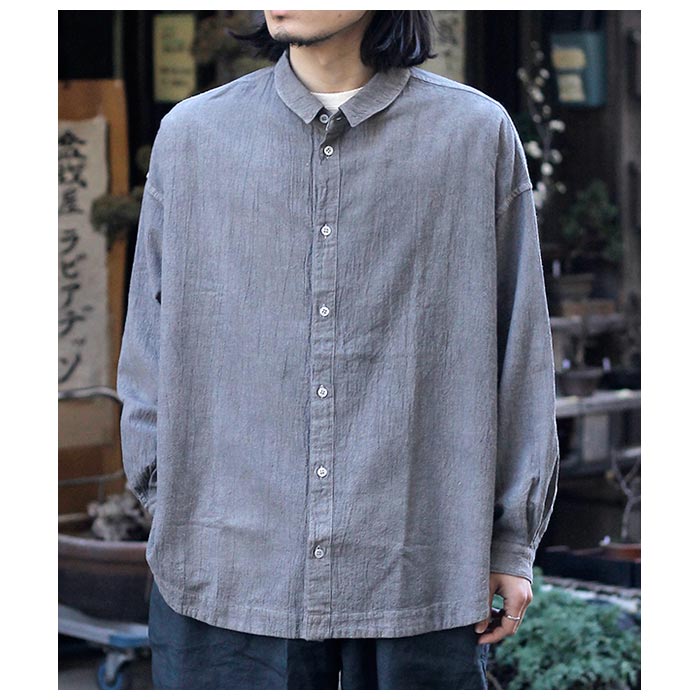�ߥå��� MITTAN �ʸ������ӥå�����ġʥ٥󥬥�����COTTON SILK WILLOW  BIG SHIRT RED IRON OXIDE (SH-120B)