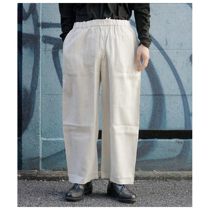 �ߥå��� MITTAN ����磻�ɡʥ٥󥬥�����HEMP WIDE PANTS RED IRON OXIDE (PT-119B)