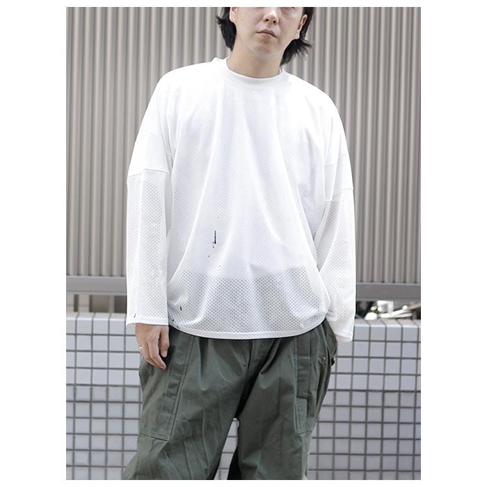 ����� GURANK �ڥ���ȥ��󥰥��꡼�֥�å���T����� Paint long sleeve mesh-T(25Y26P)
