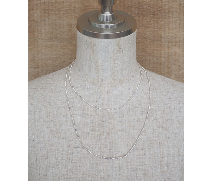 ƥ INTERIM С ܡ ڥ ͥå쥹 TAXCO SILVER BALL CHAIN PAIR NECKLACE (IT25S353)