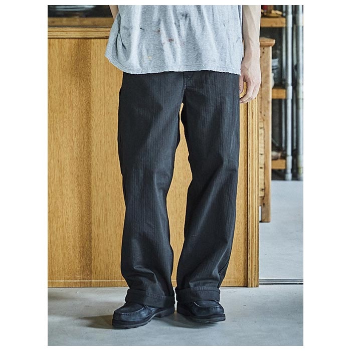 orSlow  25SSʥ 磻ɥեå ե ѥ ֥å WIDE FIT FRENCH WORK PANTS BLACK (03-5011-61)