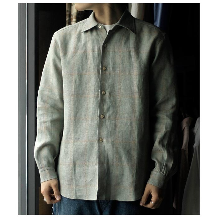 襹 ۥ ǥ ӥ奦 Aquellos Ojos Verdes BISHU 1933 KOSHI 󥶡 磻ɥ顼  1933 KOSHI Windsor wide collar shirt (AOV-G2-pe-16)