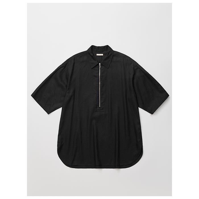 ����ƥꥢ ULTERIOR �졼����ͥ� �ĥ���ϡ��ե��åץ���� RAYON LINEN TWILL HALF-ZIP SHIRT (ULSH58-KA197)