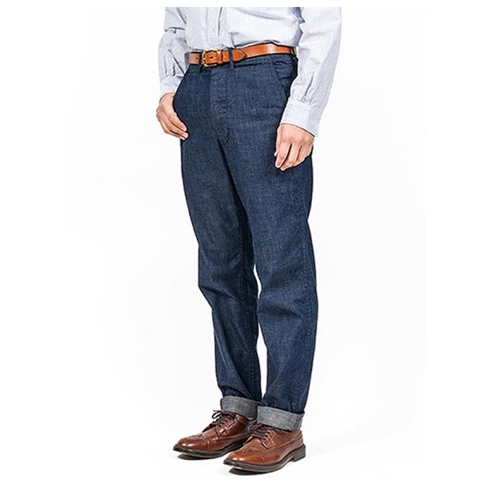  WORKERS եȥ饦 եå 졼Хåǥ˥ Type2 Officer Trousers Slim, Type 2 8oz GR Back Denim (2507-OF-SLIM-DENIM)