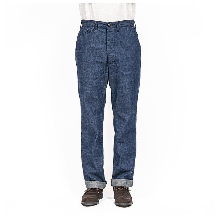  WORKERS եȥ饦 쥮顼եå 졼Хåǥ˥ Officer Trousers, Regular Fit 8oz GR Back Denim (2507-OF-RF-DENIM)