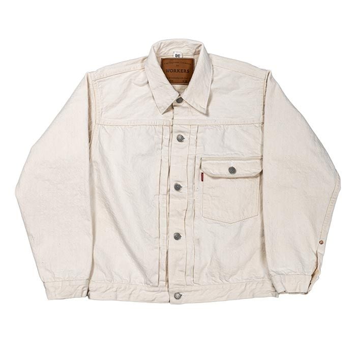 ͽ(Ϥͽ 8ʹ)  WORKERS 1st ǥ˥ॸ㥱å ۥ磻ȥǥ˥ Lot 806 13.75oz White Raw Denim (2508-LOT806WH)