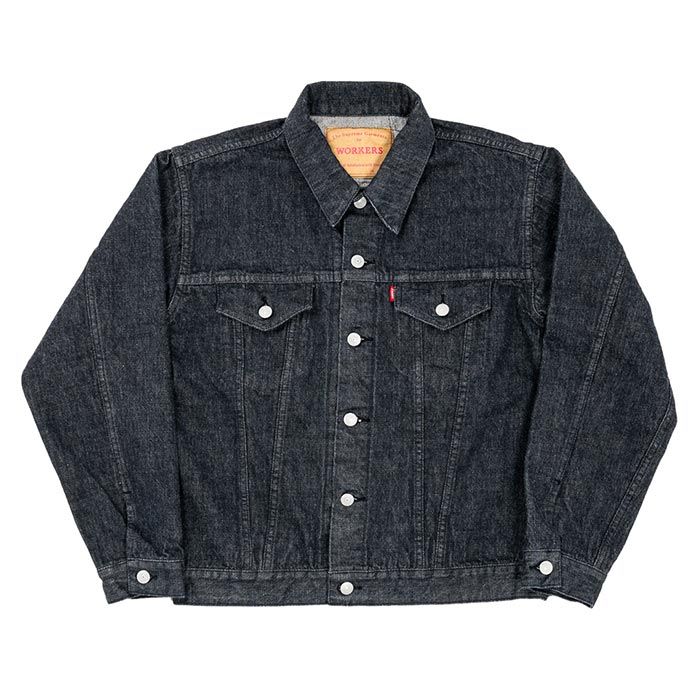 ͽ(Ϥͽ 8ʹ)  WORKERS 3rd֥åǥ˥ॸ㥱å 1st륨å Lot 857 XX 13.75oz, Black Raw Denim (2508-LOT857BK)