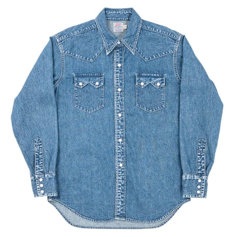 ͽ(Ϥͽ 9ʹ)  WORKERS åȥեߥ꡼ 󥷥 Cats Family Western Shirt 9.5 oz Indigo Denim, Washed (2509-WSSH-WD)