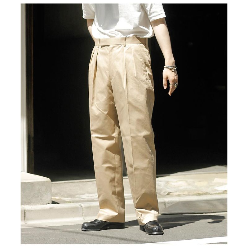 20%OFF ������ SCYE ���� ����ۥ����� ���åȥ� �ץ꡼�� �ȥ饦���� San Joaquin Cotton Pleated Trousers (5125-83529)