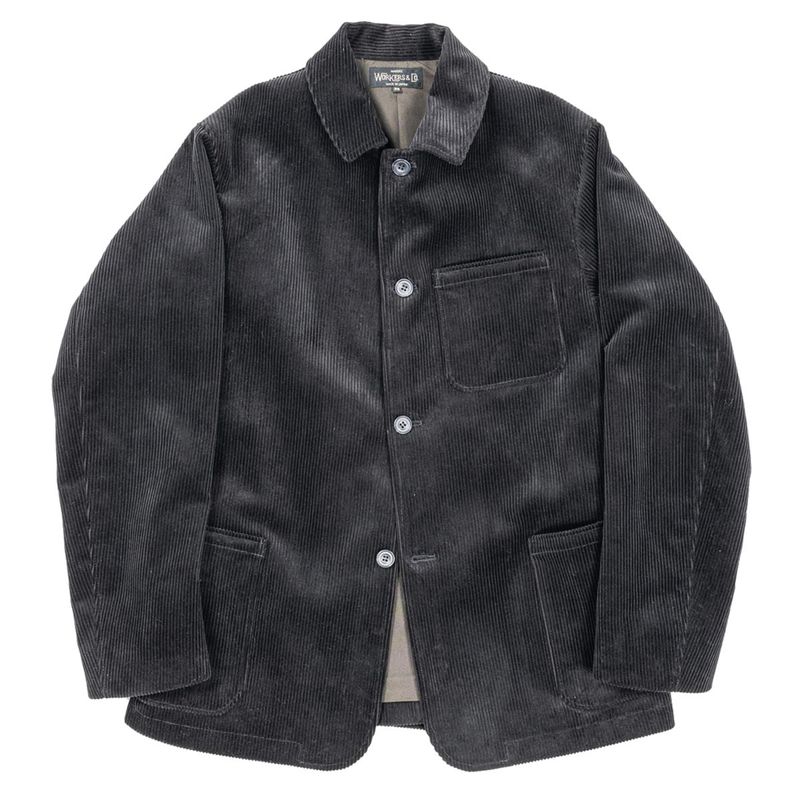 ͽ(Ϥͽ 9ʹ)  WORKERS  㥱å إӡǥ ֥å WORKERS Jacket Heavy Corduroy, Black (2509-WRKJK-HCD)