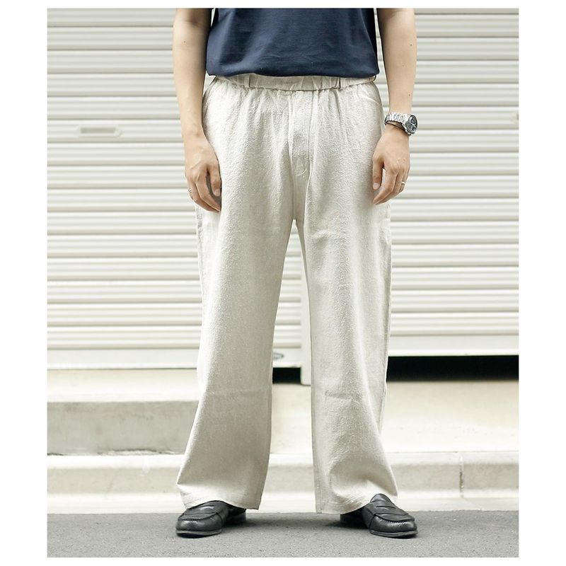 30% �ݥ���ȴԸ�!! �ߥå��� MITTAN �������㸨�磻�� FLAX RAMIE SILK PANTS WIDE (PT-121-25AW)