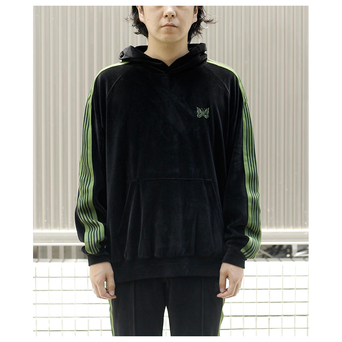 NEEDLES ニードルス TRACK HOODY ベロアパーカー サイズ2 ニードルズ NEEDLES ベロア トラック フーディー Track Hoody
