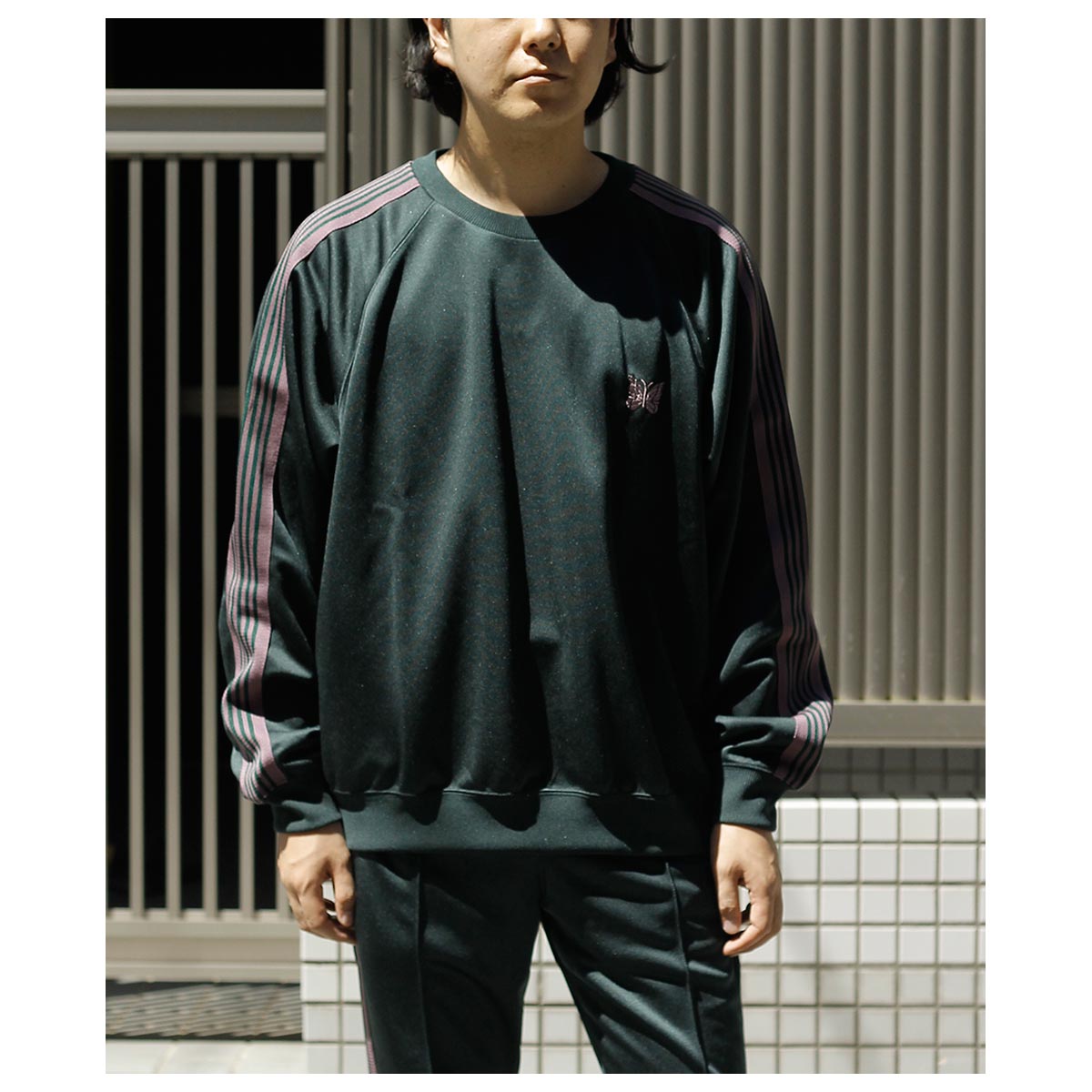 ニードルス　トラッククルーネックシャツ　XS ニードルズ NEEDLES トラック クルーネック シャツ ポリスムース