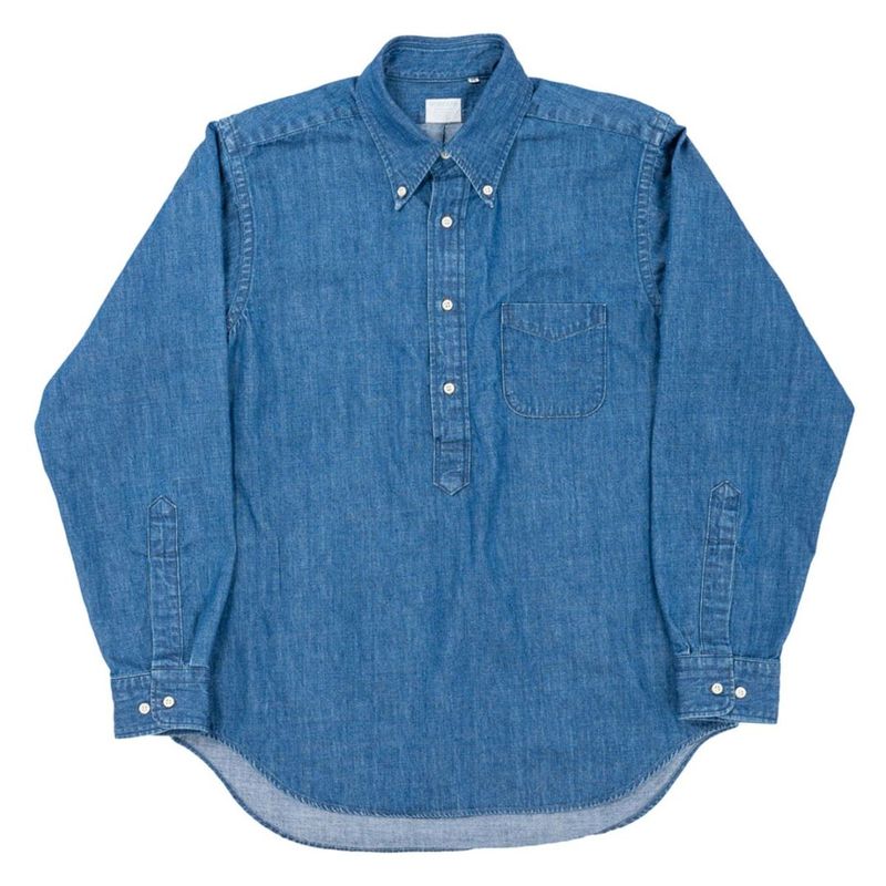 ������� WORKERS �ץ륪���С��ܥ�������󥷥�� 7.5���󥹥ǥ˥� �����å����Pullover BD 7.5 oz Denim, Washed (2510-PULLBD-DWS)