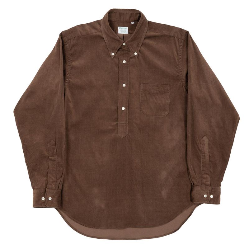  WORKERS ץ륪Сܥ󥷥 ǥ ֥饦 Pullover BD Corduroy, Brown (2510-PULLBD-CDB)