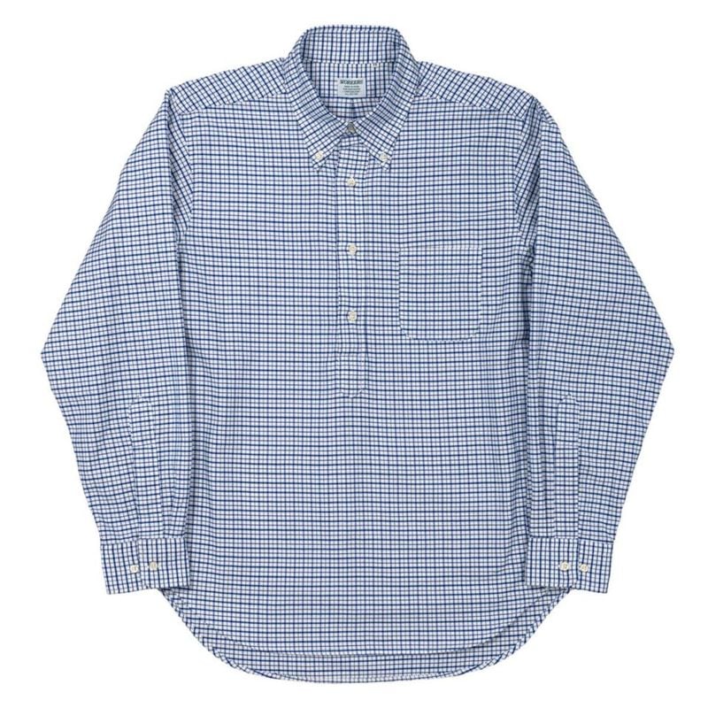  WORKERS ץ륪Сܥ󥷥 ԥ å ޥå֥롼 Pullover BD Supima OX, Matilda Check, Blue (2510-PULLBD-MCB)