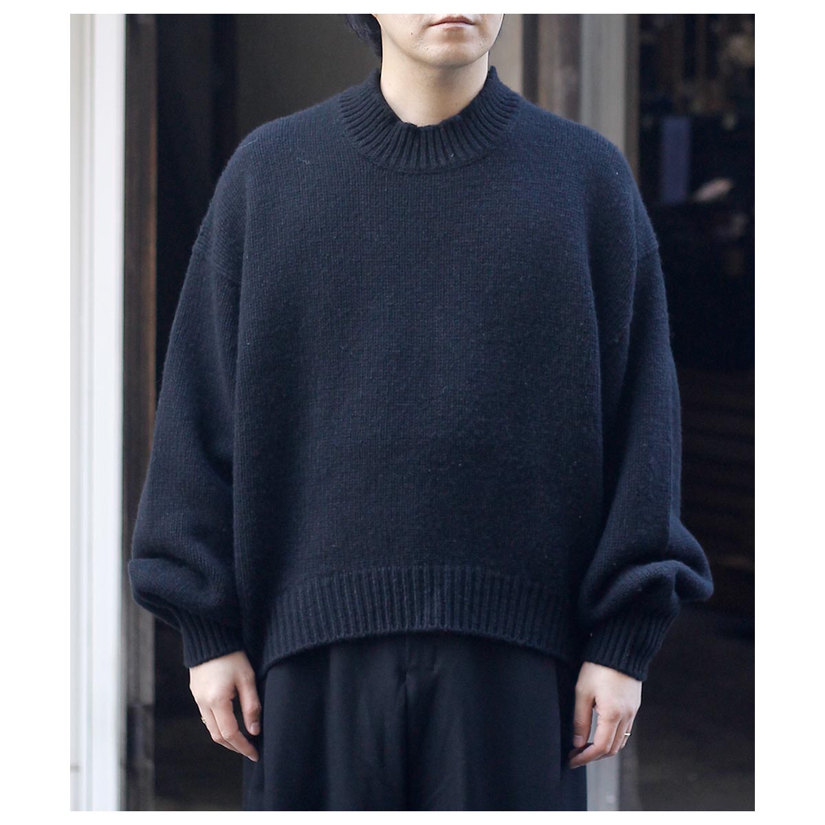 �ΥΥå� NONNOTTE ���� ������� ������䥯 �˥å� �ɥ졼�ԥ� �������ȥ� �����С� ���롼�ͥå� �ץ륪���С� Low Count Wool Yak Knit Draping Extra Over C/N Pullover (N-25A-001)