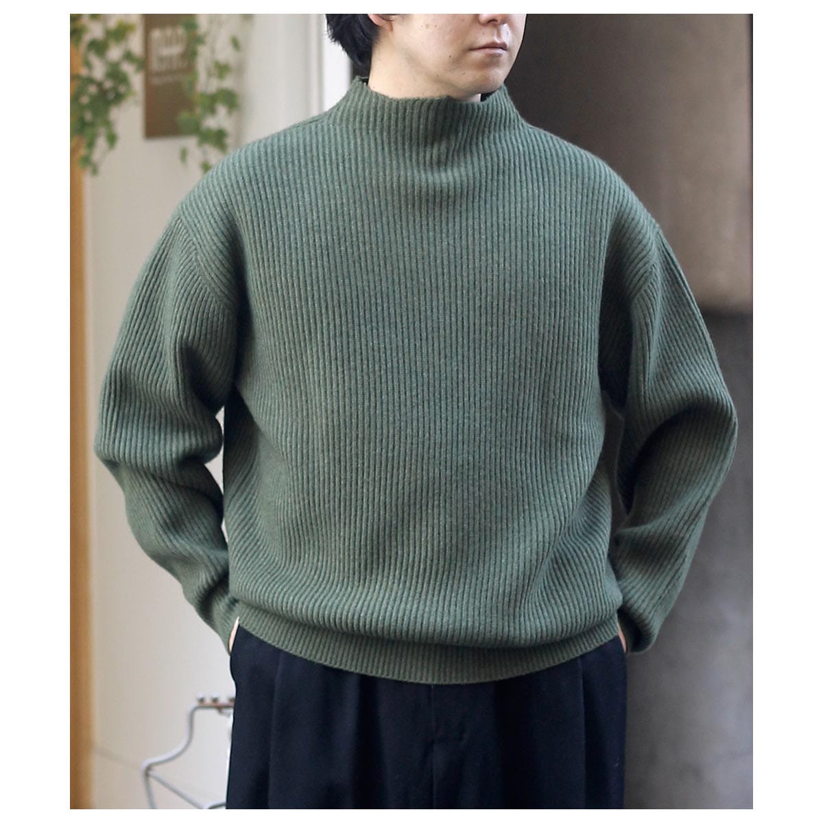 ΥΥå NONNOTTE  䥯 ˥å ȥ饤󥰥 ȥ ͥå ץ륪С Wool Yak Knit Triangle Turtle Neck Pullover (N-25A-003)