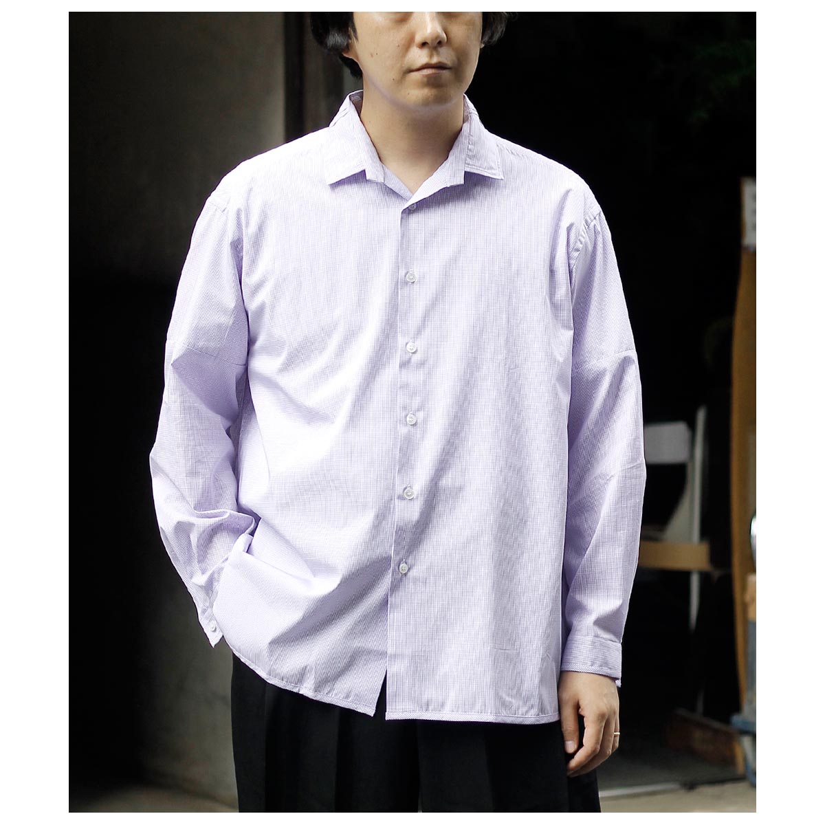 �ޥʥ� MANAVE ���å����顼����� Tuck Collar Shirts MADE IN FRANCE (CH00-25AW)