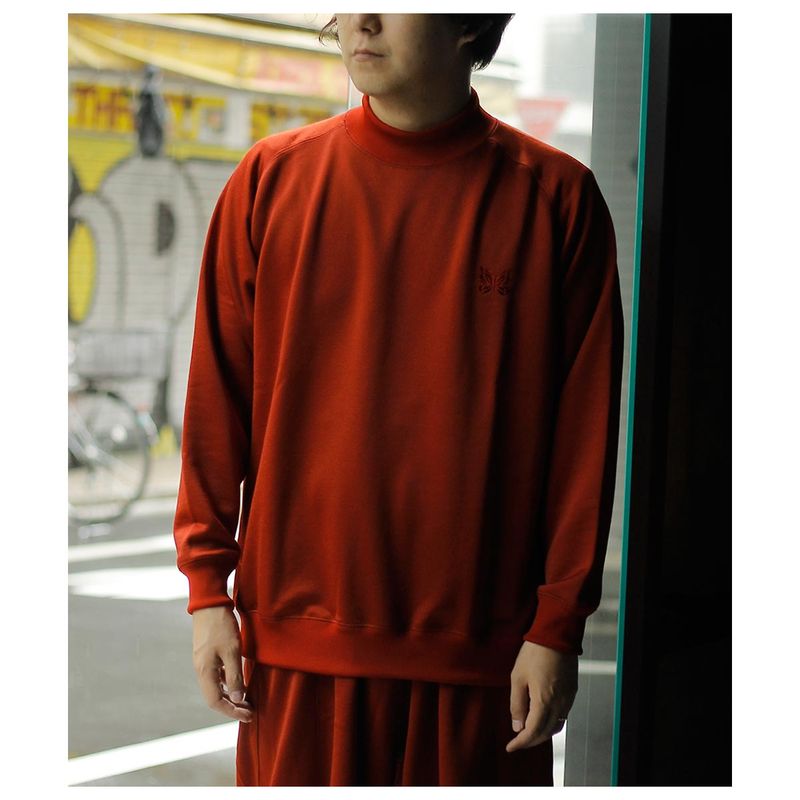 【美品】needles L/S モックネックブライトジャージ ベージュ S Needles/ニードルズ L/S Mock Neck Tee - C/Pe Bright Jersey