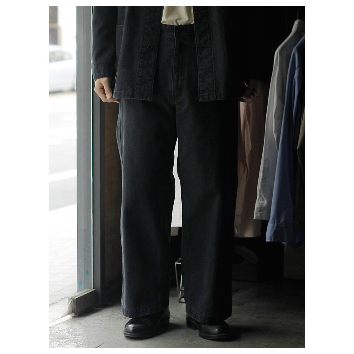 ����� SARTO ����ե� �����˥� �إӡ� �����Х� �磻�� �ѥ�� SULFUR DYEING HEAVY CANVAS WIDE PANTS (252-14002)