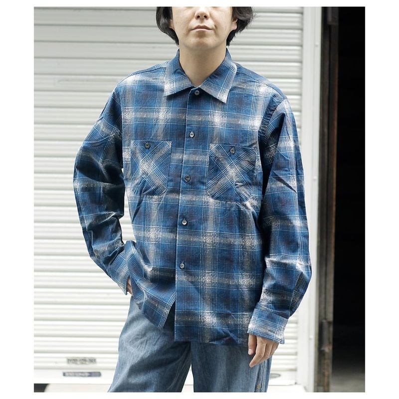 TENDERLOIN T-WOOL SHT 長袖シャツ チェック 赤 黒 M 中古