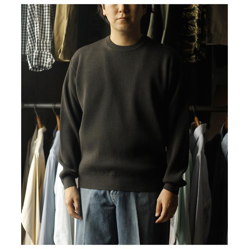 トップス BATONER SUPER HIGH TWIST CREW NECK バトナー BATONER スーパー ハイツイスト ウール クルーネック SUPER