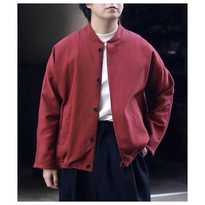 �ΥΥå� NONNOTTE �ϥ�������� �⡼�륹���� �ɥ졼�ԥ� �˥塼 �Х����� ���꡼�� �֥륾��  High-Count Moleskin Draping New Bias Sleeve Blouson (N-25A-011)