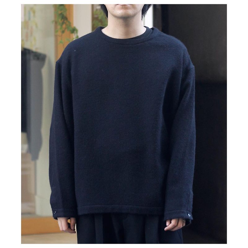 �ΥΥå� NONNOTTE ����ѥ� �ɥӡ� ��åե� ���롼�ͥå��ץ륪���С� Alpaca Dobby Waffle Draping C/N Pullover (N-25A-017)