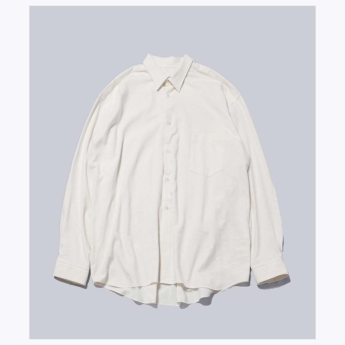 ����ƥ�� INTERIM ���륯�Υ��� ���󥰥��꡼�� �쥮��顼���顼 ����� SILK NOIL  L/S REGULAR COLLAR SHIRT (IT25A013)