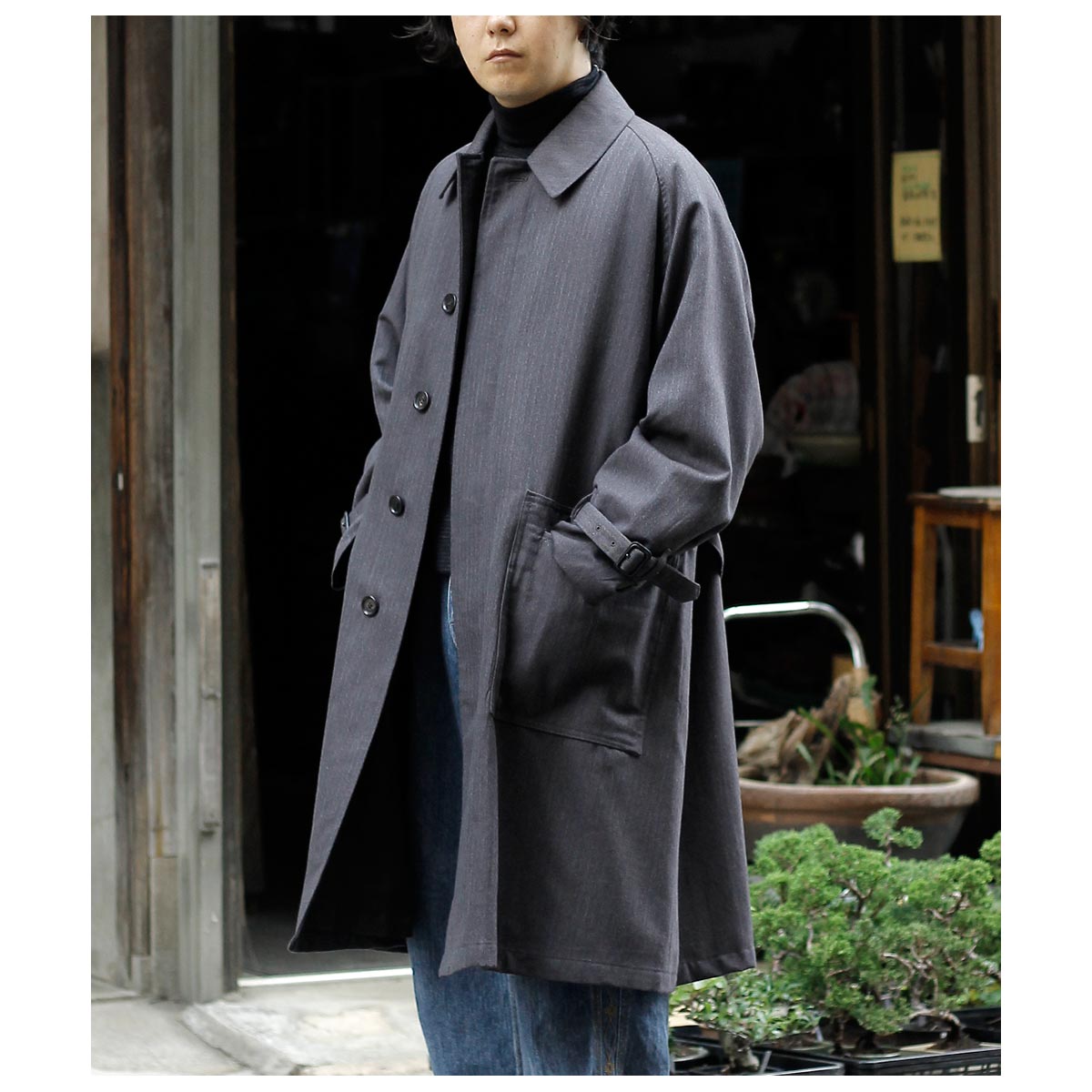 �����٥른�� AUBERGE ����ӥ��� �����������ɥ��åȥ� �����С� ������ "�饤����" Caribbean Sea Island Cotton Over Coat "RIDER" (AUSIC25A01)
