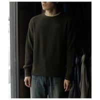 ץ Slopeslow ɥ饤  åե 롼ͥå ץ륪С Dry wool Waffle crew neck top (1253023)