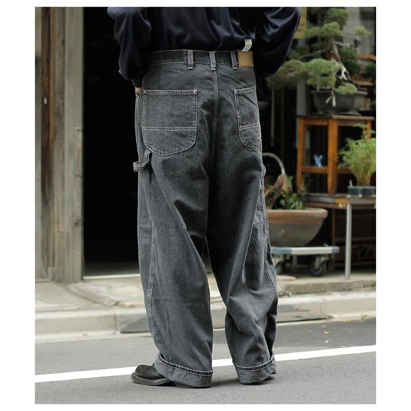 塼 SKEWed ȡ󥦥å ֥åǥ˥ ڥ󥿡ѥ 11W PAINTER PANTS  model.LE BLACK STONE (HS111-183)