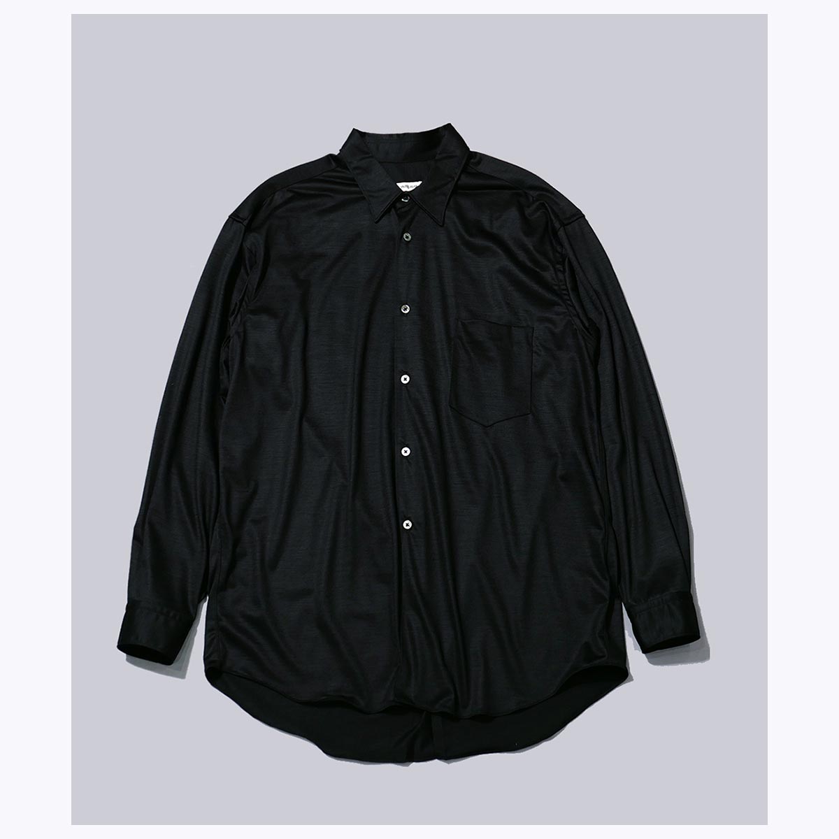 ƥ INTERIM ȥ ե Υ 㡼 󥰥꡼ 쥮顼顼  EXTRA FINE MERINO WOOL JERSEY L/S REGULAR COLLAR SHIRT (IT25A271)