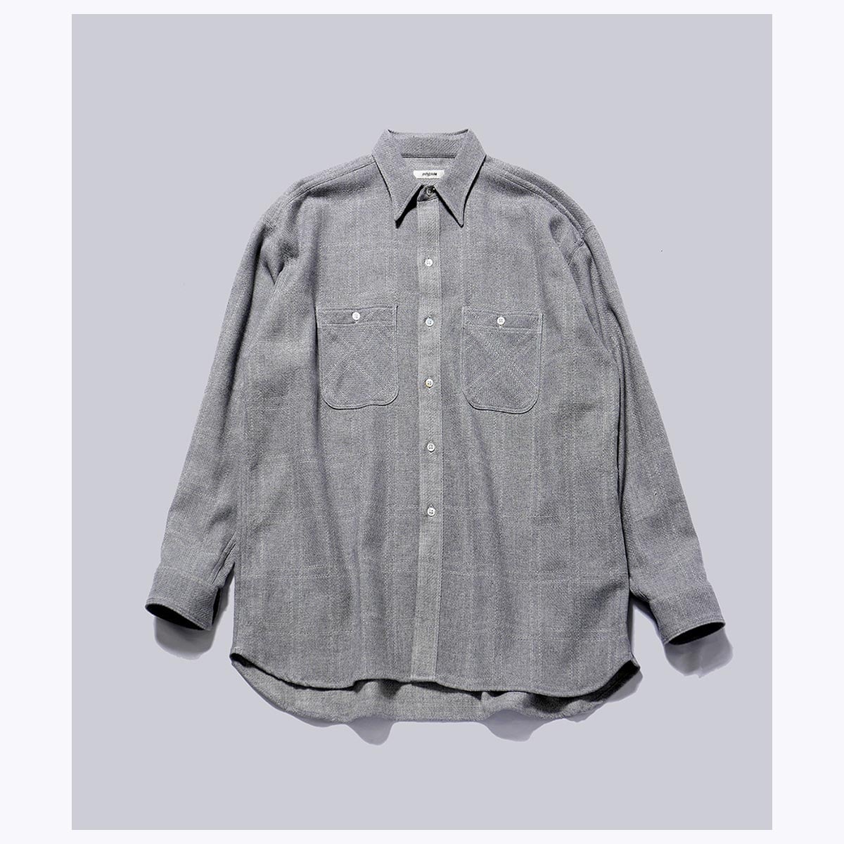 ƥ INTERIM åȥ 󥦡 ߥ ǥåɥȥå ϥѡӥå ߥ꥿꡼   COTTON VIRGIN WOOL CASHMERE DEADSTOCK HYPER BIG MILITARY WORK SHIRTS (IT25A179)