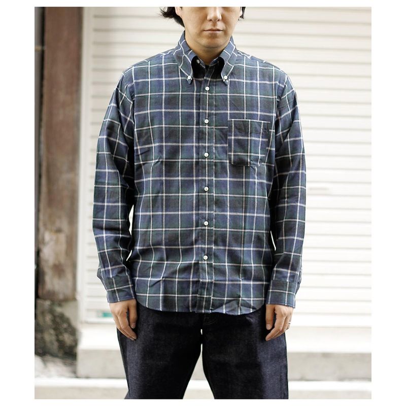 ������� WORKERS ��ǥ��ե����� �ܥ�������󥷥�� �֥�å������å� Modified BD Shirt Black Watch (2510-MDBD-BW)