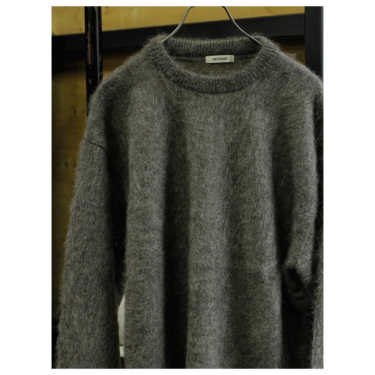 ƥ INTERIM å إ ѥ 㥮 롼ͥå  KID MOHAIR ALPACA SHAGGY CREW SWEATER (IT25A167)