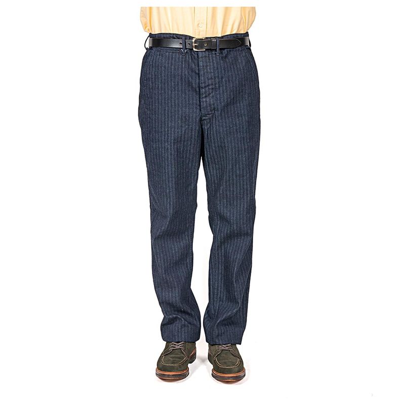 ������� WORKERS ����ǥ����إ��ܡ��� ���ե����� �ȥ饦���� �쥮��顼 Indigo Herringbone Officer Trousers Regular Type2 (2601-OFTR-HRB)