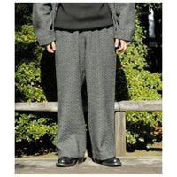 ����ƥ�� INTERIM ����ɥե������� ���󥵥��� �����ȥ��֥� �����ǥ��å� ���㥬���� �ĥ����� �ǥåɥ��ȥå� �磻�� �ɥ쥹 ���������ѥ�� INSIDE OUT DOUBLE SIDED JACQUARD TWEED DEADSTOCK WIDE DRESS EASY PANTS (IT25A031AP)