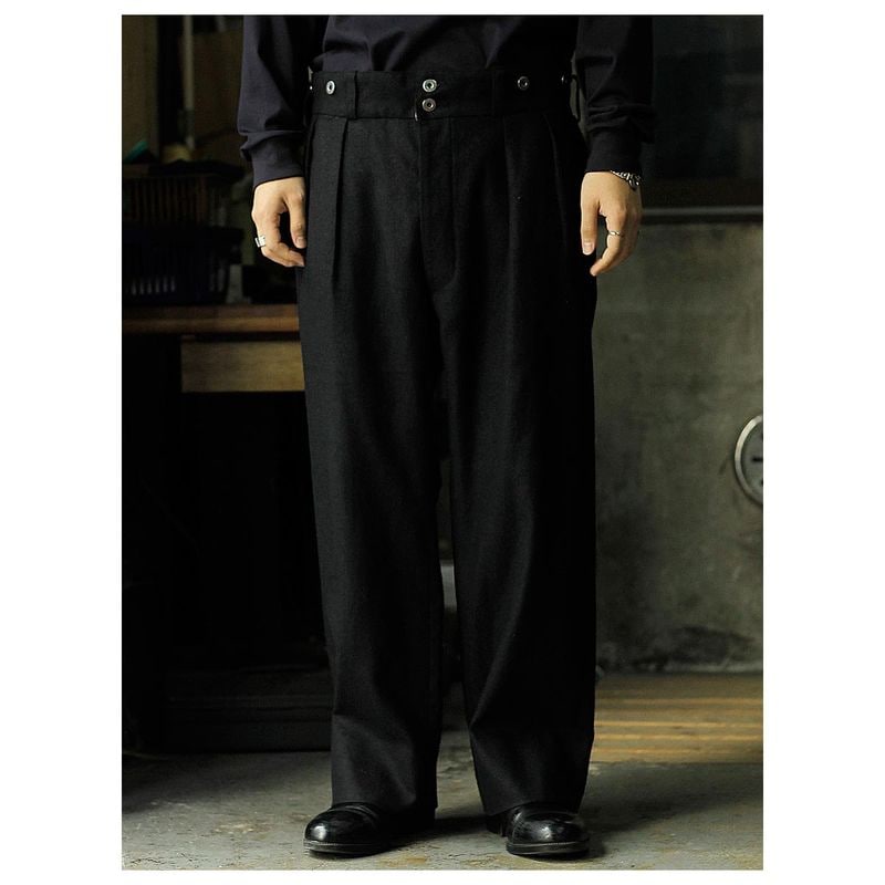 ����ƥ�� INTERIM ���륯 ��ͥ� �ɥܡ������" �ե��� ��� �ȥ饦���� SILK LINEN  "BOURGERON" FRENCH WORK TROUSER (IT26S007)
