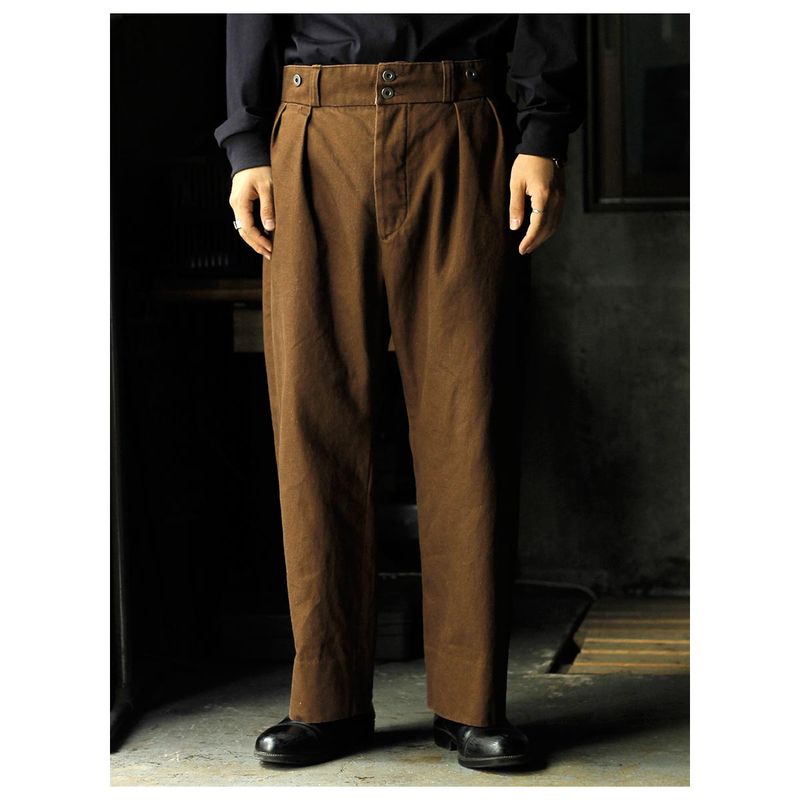 ����ƥ�� INTERIM �إ�� �������˥å� ���åȥ� �ɥܡ������" �ե��� ��� �ȥ饦����  HEMP ORGNIC COTTON   "BOURGERON" FRENCH WORK TROUSER (IT26S011)