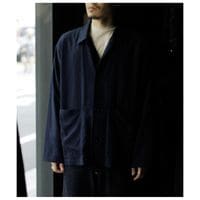����ƥ�� INTERIM ���륯 �Υ��� �����ץ� ���顼 �����С� ����� ���㥱�å� SILK NOIL OPEN COLLAR OVER SHIRT JACKET (IT26S023)