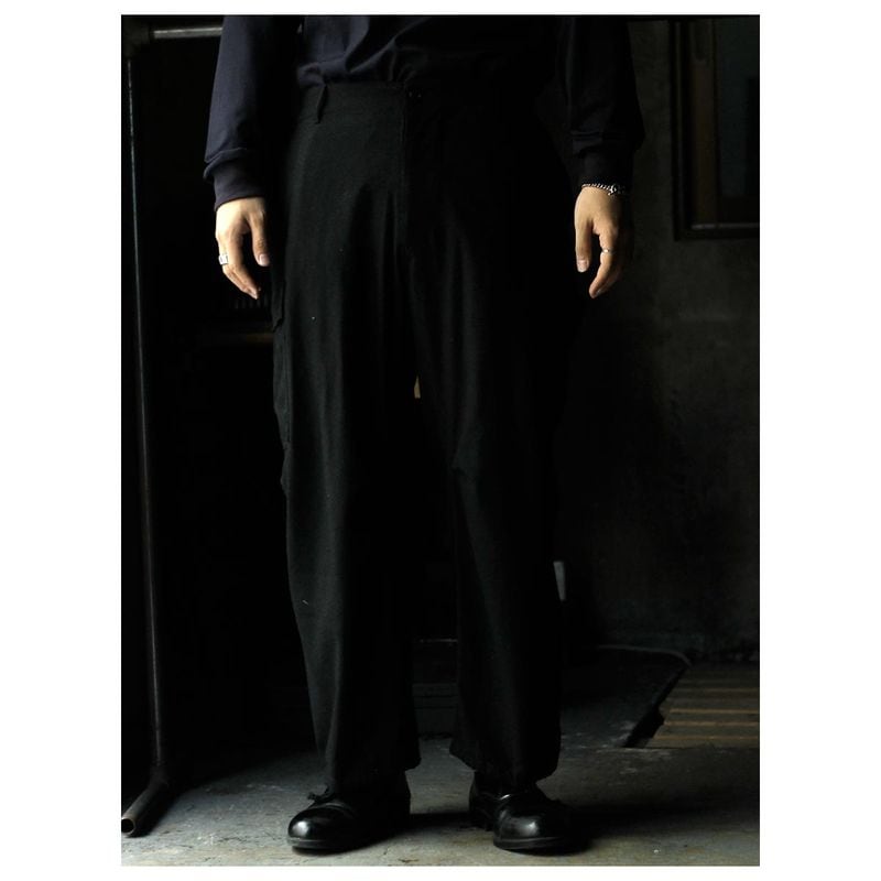 ����ƥ�� INTERIM ���륯 �Υ��� ����󥰥� �ե��ƥ����� �ȥ饦���� SILK NOIL JANGLE FATIGUE TROUSER (IT26S031)