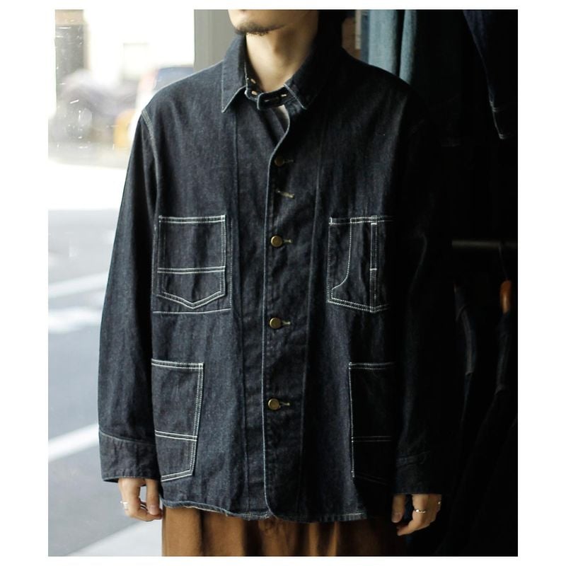 ����ƥ�� INTERIM ����Х֥����åȥ� ����ȥ� �ǥ˥� 1st �إ饯�쥹 ���С������� ZIMBABWE COTTON SHUTTLE DENIM 1st HERCULES COVERALL (IT26S041)