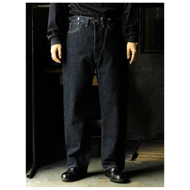 ����ƥ�� INTERIM �ʥ����� ����ǥ��� ����ȥ� ���󥰥�ˡ��ɥ� 201 No2 �ǥ˥� �ѥ�� NATURAL INDIGO SHUTTLE DENIM SINGLE NEEDLE 201 No2 JEANS (IT26S061)