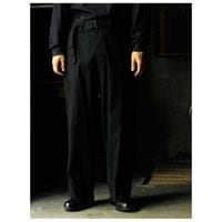 ����ƥ�� INTERIM �֥�å� ����ե� �������ĥ��� �٥�ƥå� �ե��� �����ߡ� �ߥ� �Х��� �ȥ饦���� BLACK SURFAR GARMENT DYE BELTED FRENCH ARMY MIL BAGGY TROUSER (IT26S149)