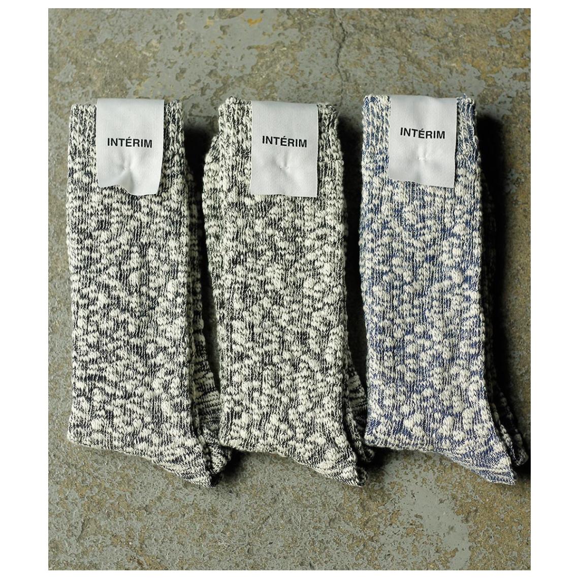 ����ƥ�� INTERIM ����� ���åȥ� �إ��� ���å��� SLUB COTTON HEATHER SOCKS (IT26S347)