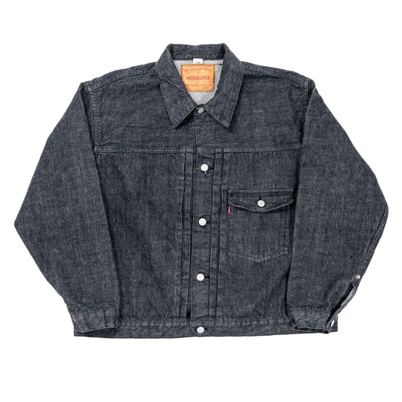 ������� WORKERS T�Хå� 1st �֥�å� �ǥ˥ॸ�㥱�å�  13.7 oz, Black Raw Denim Lot 806XX, T-back (2602-LOT806XH-BK)