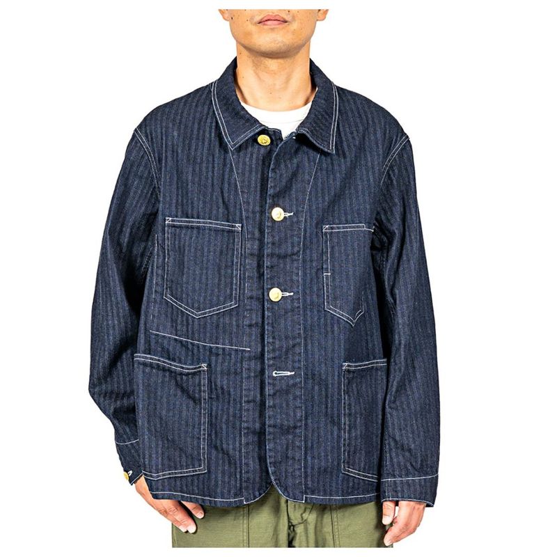 ������� WORKERS ����ǥ����إ��ܡ��� �������� ���� �� ������ ���㥱�å� QUEEN OF THE ROAD Jacket 10 oz Indigo Herringbone (2603-QOFRJKT-HRB)